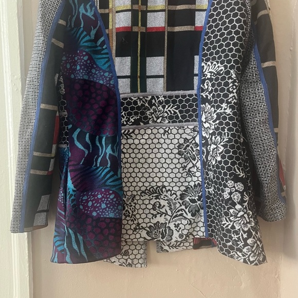 totw β’ multicolor patchwork unique statement jacket - Picture 12 of 16